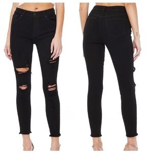 Distressed Stretchy Black Eunina Jeans